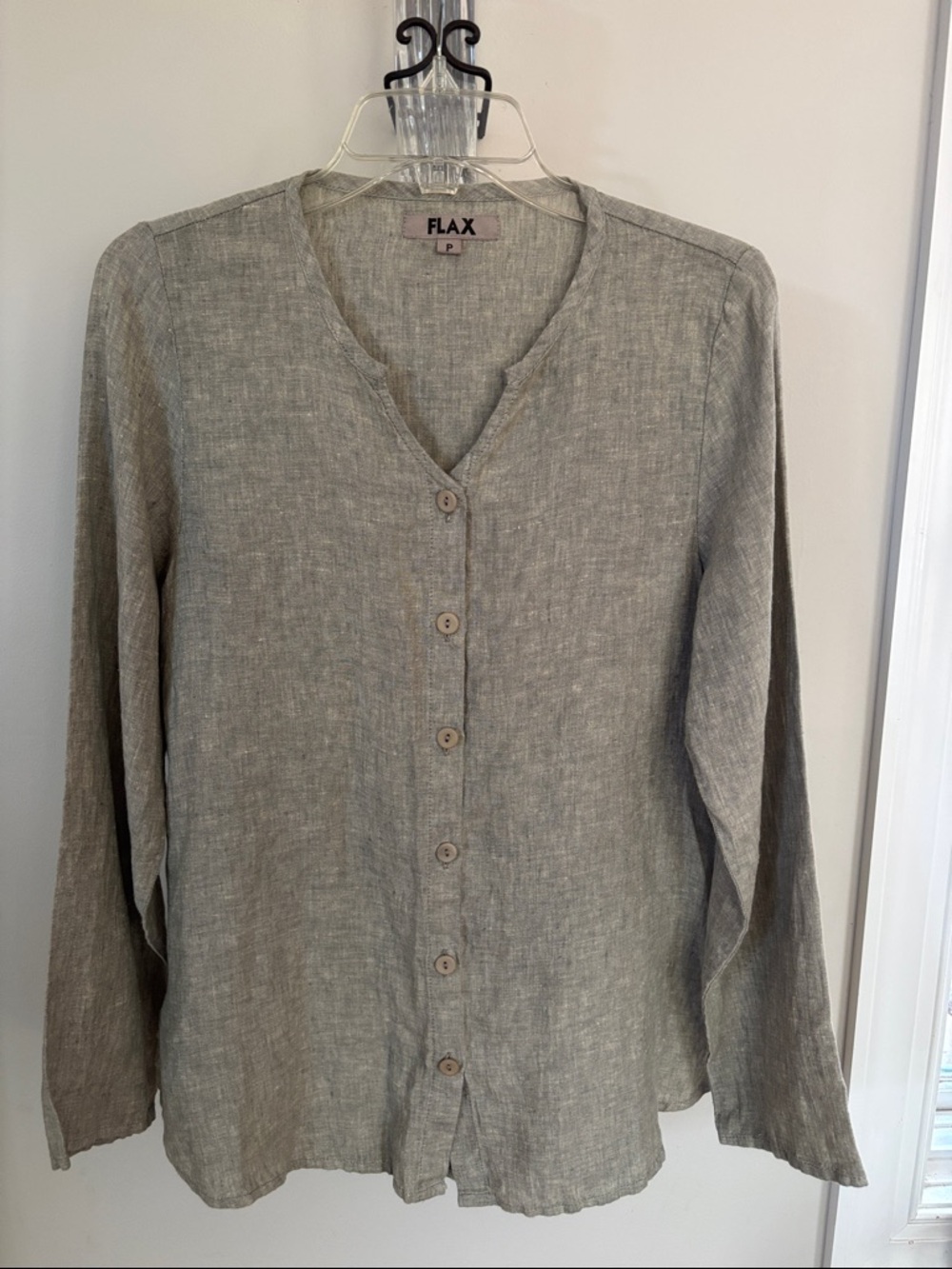 Flax NWOT Button-Down Linen Shirt